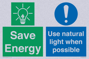 Save Energy - Use natural light when possible